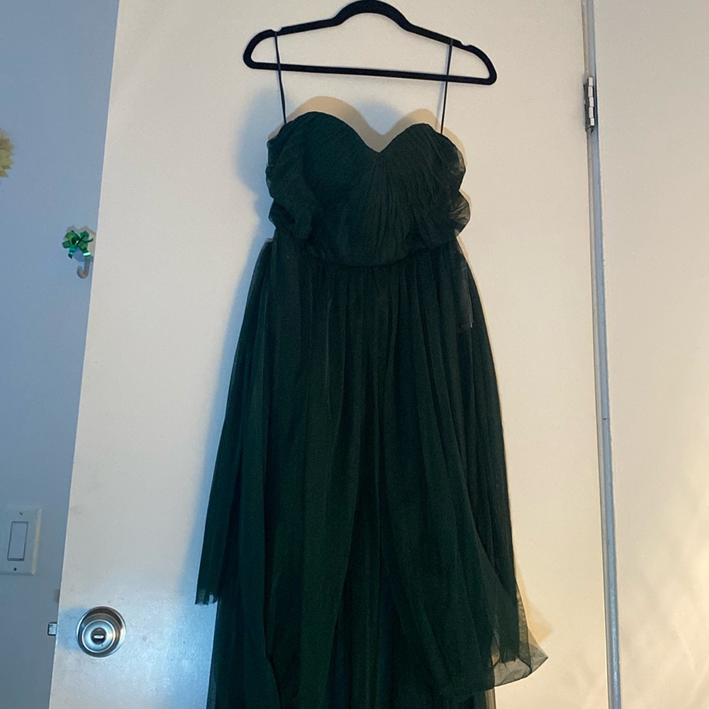 Forest Green Fairy like prom dress